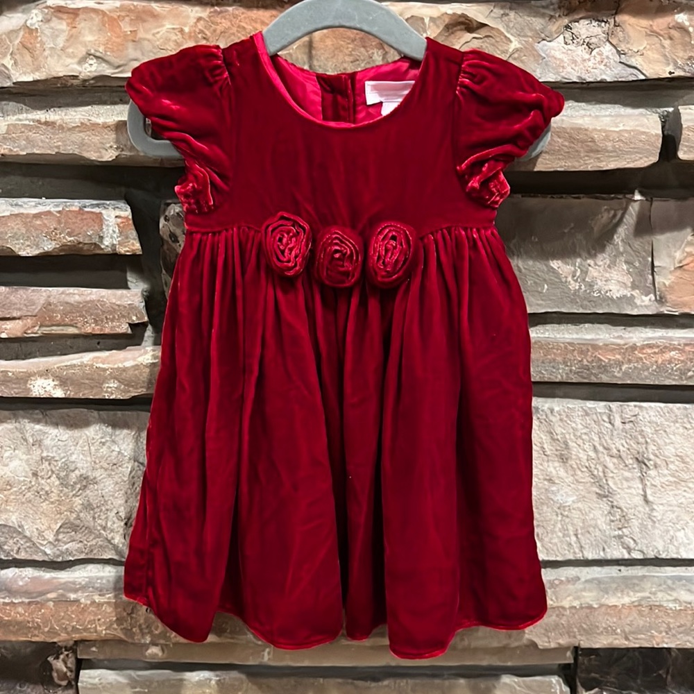 Janie and Jack Red Velvet Kids Dress